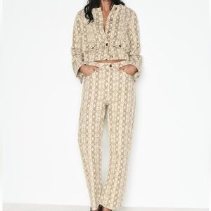 Zara Snake Print Denim Set